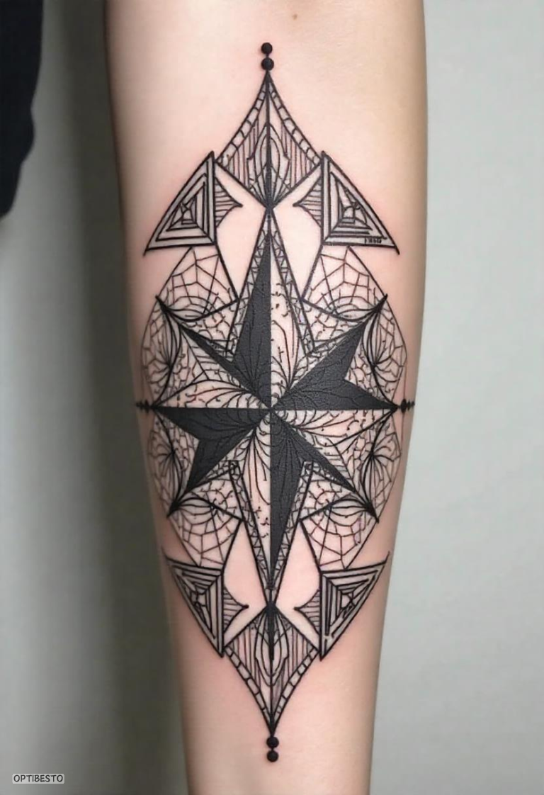 44 Symmetrical Geometric Tattoo Designs - OptiBesto