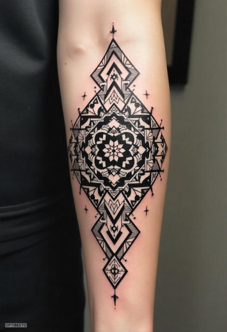 44 Symmetrical Geometric Tattoo Designs - OptiBesto