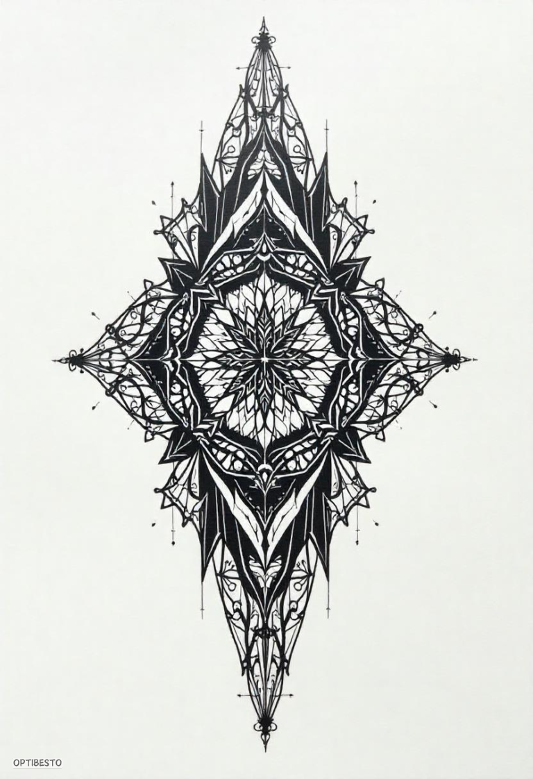 44 Symmetrical Geometric Tattoo Designs - OptiBesto