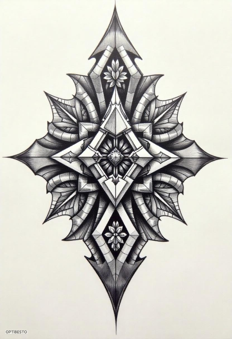 44 Symmetrical Geometric Tattoo Designs - OptiBesto