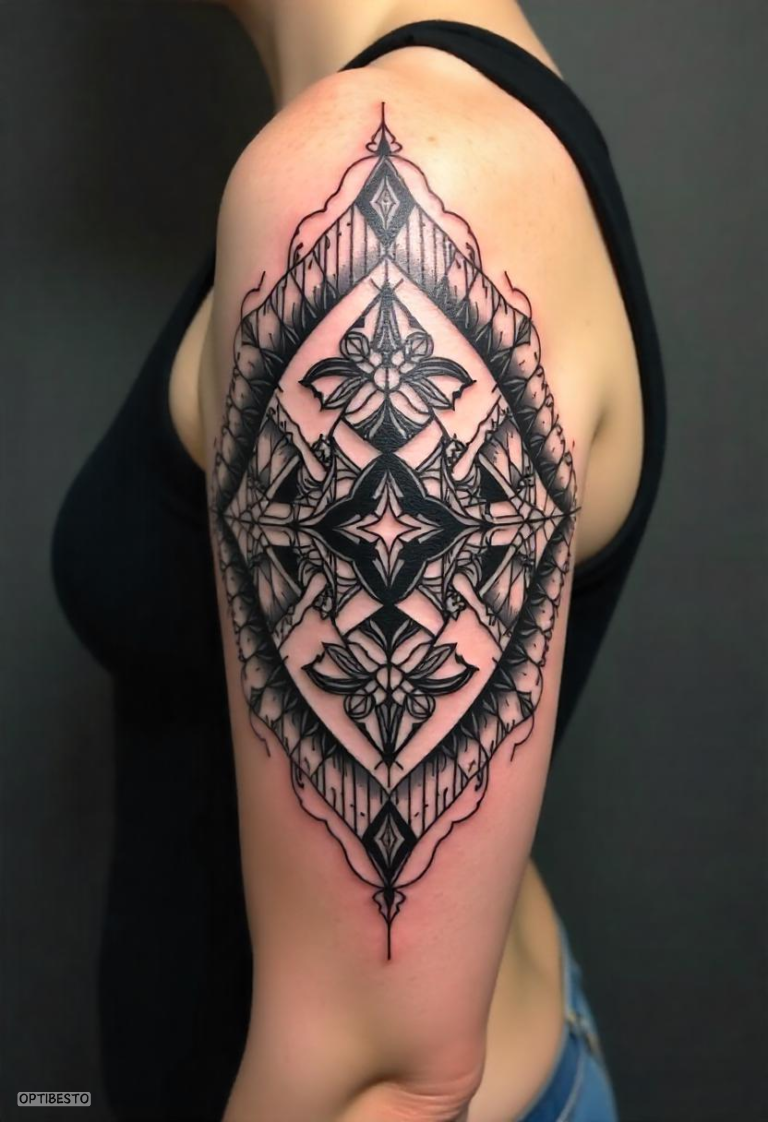 44 Symmetrical Geometric Tattoo Designs - OptiBesto