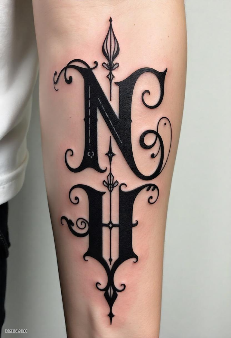 38 Calligraphy Letter Tattoo Design Ideas - OptiBesto