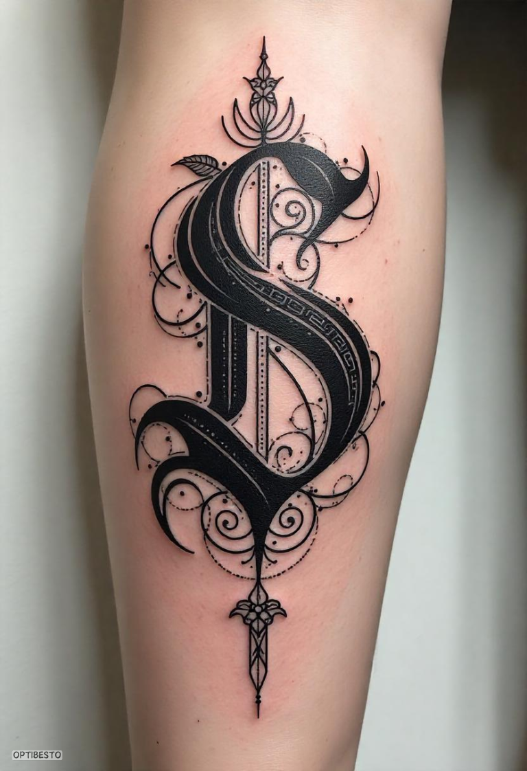 38 Calligraphy Letter Tattoo Design Ideas