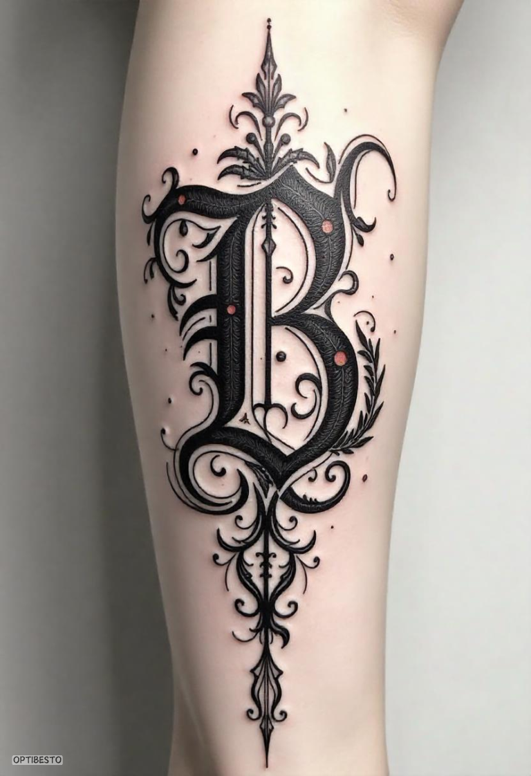 38 Calligraphy Letter Tattoo Design Ideas - OptiBesto
